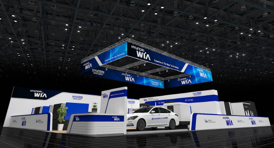 현대위아는 10일 미국 시카고 맥코믹 플레이스에서 열린 'IMTS(국제공작기계전시회) 2018'에서 첨단 공장자동화 시스템과 공작기계 신제품 5종 등 공장기계 11종을 공개한다고 밝혔다. IMTS 2018 전시장 내 현대아위아 부스 조감도. <현대위아 제공>